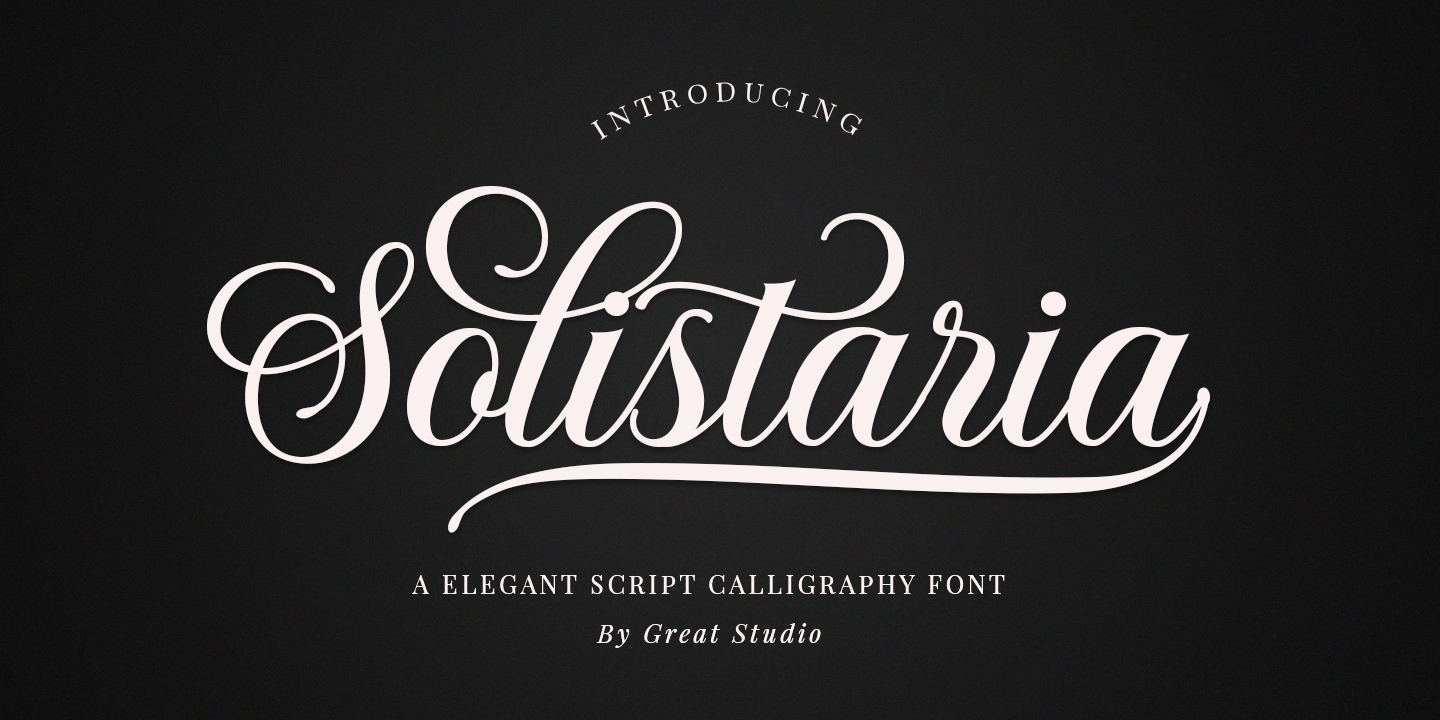Example font Solistaria Script #1